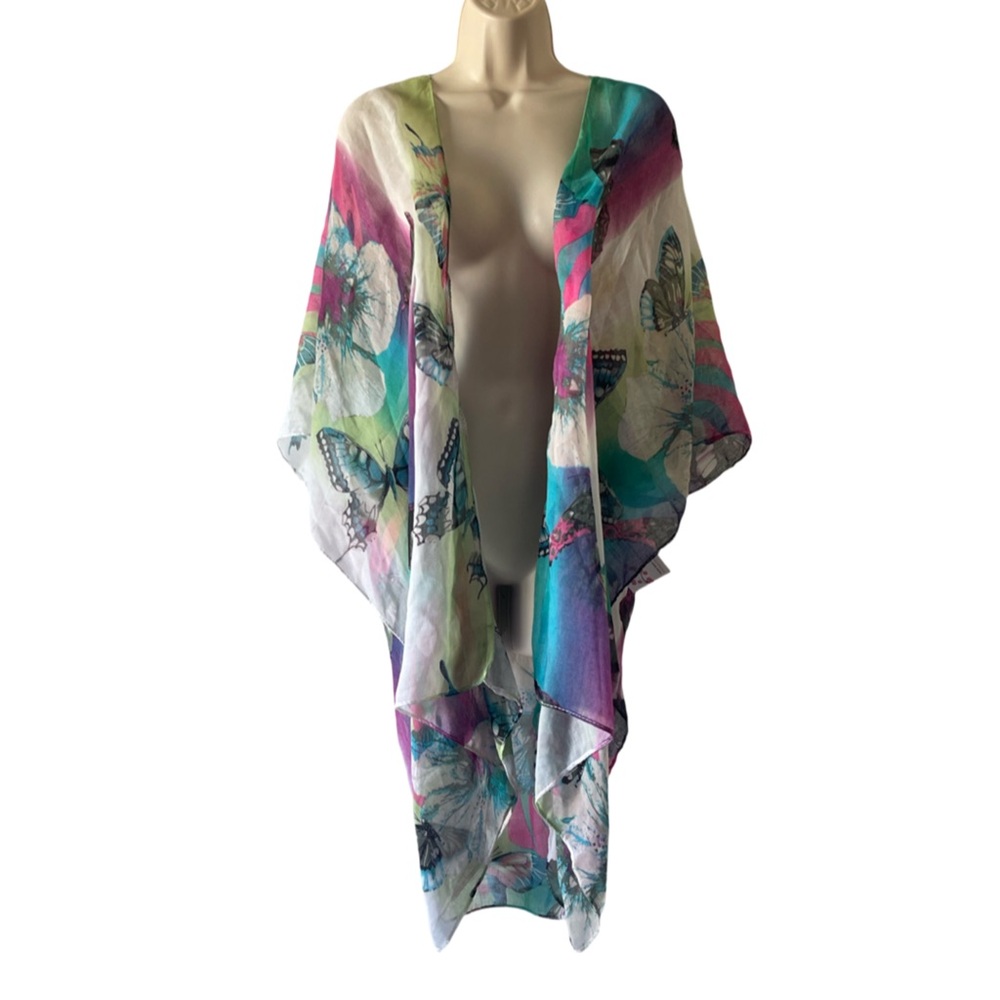 Butterfly Print Swim Coverup